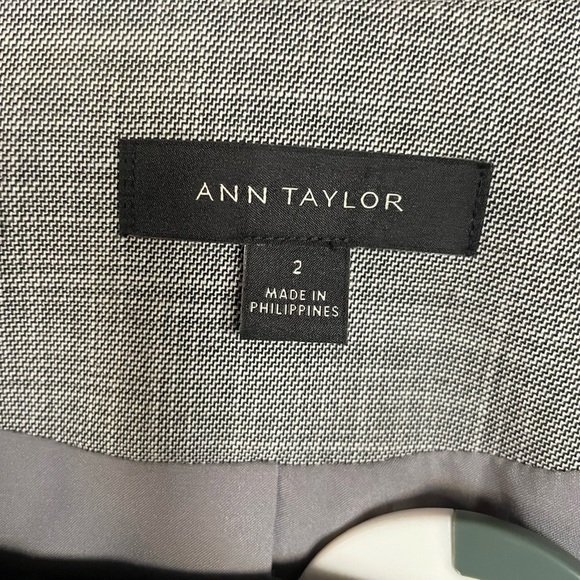Ann Taylor peplum suit jacket and dress pants womens size 2 gray - Picture 5 of 6